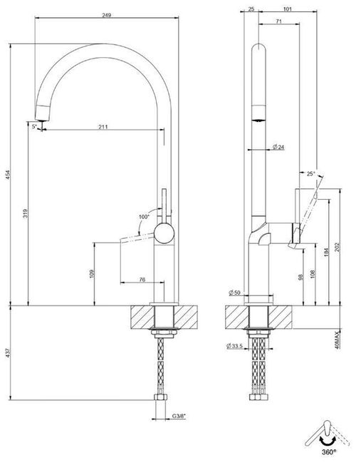 cumpără Bateria bucătărie Gessi 60301-031 Stelo Chrome în Chișinău 