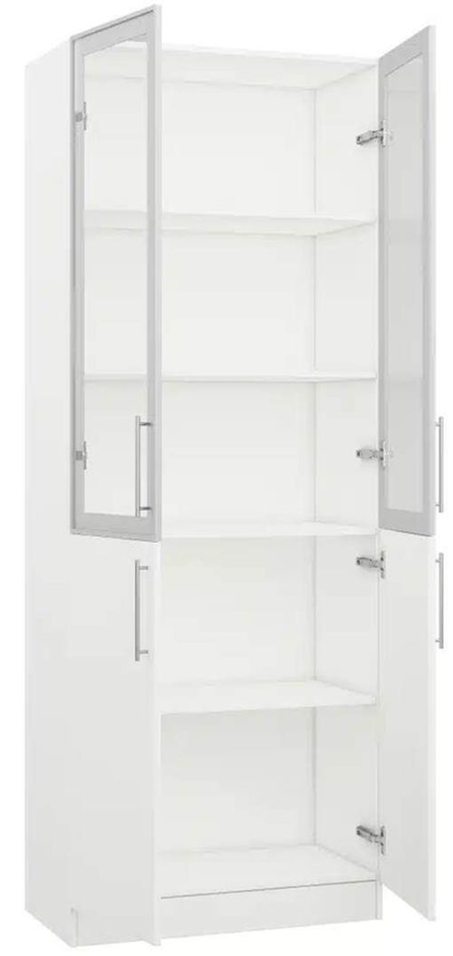 купить Шкаф Mobildor-Lux Витрина Practik с полками (80x40x210H см) Белый в Кишинёве 