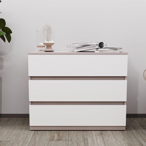 cumpără Comodă Bayro Harmony 1000x810x450 серый камень фасад белый în Chișinău 