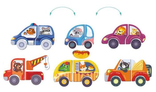 cumpără Puzzle Dodo 200244 Joc magnetic Aventuri pe drum, 1 tablă magnetică, 26 elem. în Chișinău 