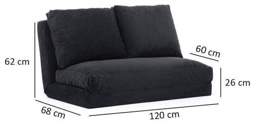 купить Диван Trendy Taida Negru 68x62x120cm в Кишинёве 