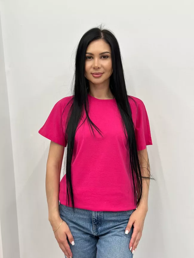 Tricou fucsia inimioare